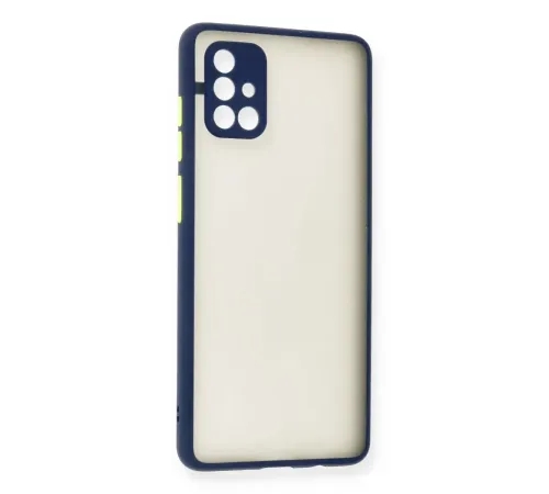 Samsung Galaxy A71 Kılıf Montreal Silikon Kapak - Lacivert