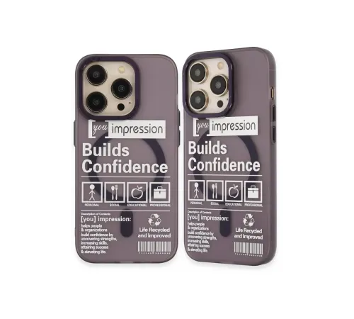 Apple iPhone 14 Pro Kılıf Apollo Magneticsafe Desenli Kapak - Apollo Mor - 6