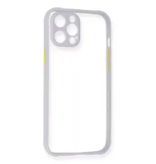 Apple iPhone 12 Kılıf Miami Şeffaf Silikon - Lila