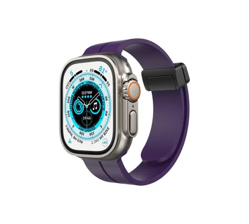 Apple Watch 38mm KR412 Elegance Stylısh Kordon - Derin Mor