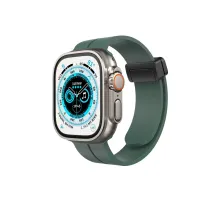 Apple Watch 38mm KR412 Elegance Stylısh Kordon - Koyu Yeşil