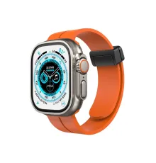 Apple Watch 42mm KR412 Elegance Stylısh Kordon - Turuncu