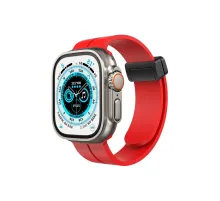 Apple Watch 42mm KR412 Elegance Stylısh Kordon - Kırmızı