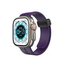 Apple Watch 42mm KR412 Elegance Stylısh Kordon - Derin Mor
