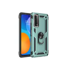 Huawei P Smart 2021 Kılıf Sofya Yüzüklü Silikon Kapak - Yeşil