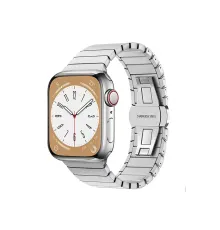 Apple Watch 38mm KR413 Fine Steel Kordon - Gümüş