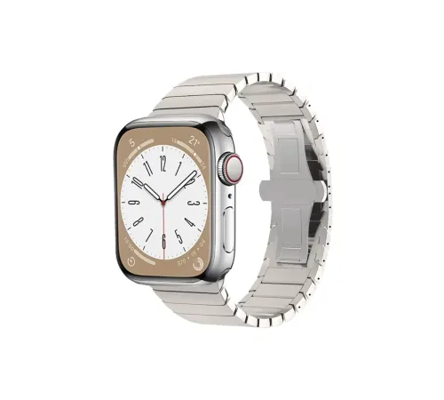 Apple Watch 42mm KR413 Fine Steel Kordon - Yıldız Işığı