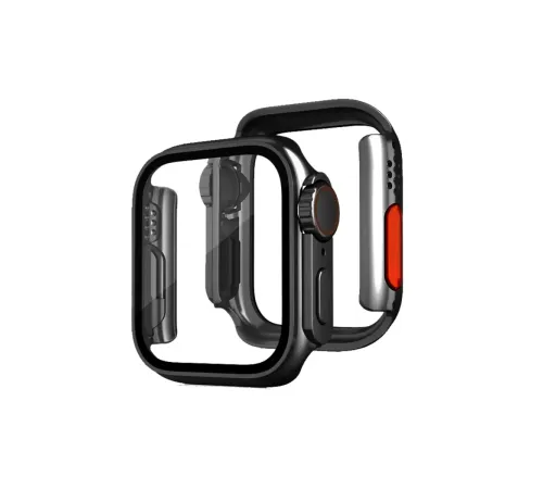 Apple Watch 40mm Watch 49mm Kasa Dönüştürücü ve Ekran Koruyucu - Siyah