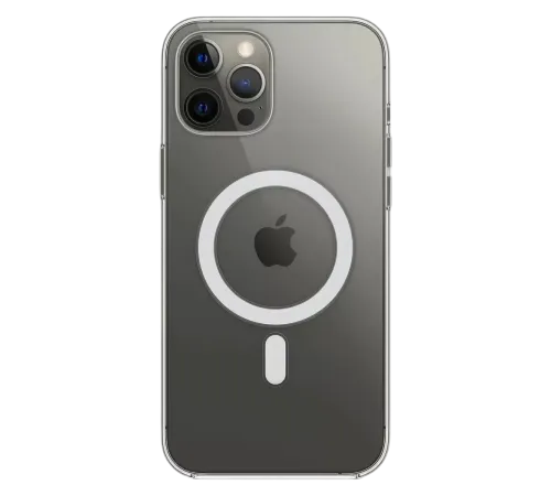 Apple iPhone 12 Pro Max Kılıf Magneticsafe Şeffaf Silikon - Şeffaf