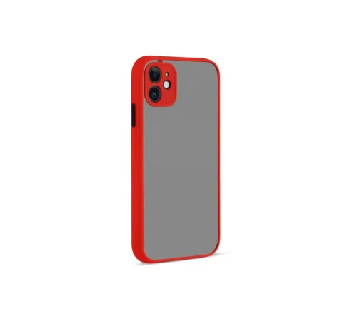 Apple iPhone 12 Kılıf Montreal Silikon Kapak - Kırmızı