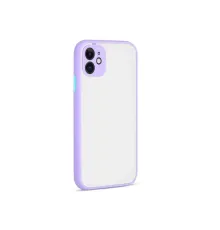 Apple iPhone 12 Kılıf Montreal Silikon Kapak - Mor