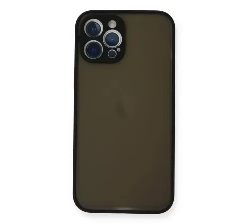 Apple iPhone 12 Pro Kılıf Montreal Silikon Kapak - Siyah