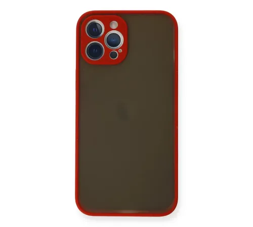 Apple iPhone 12 Pro Max Kılıf Montreal Silikon Kapak - Kırmızı