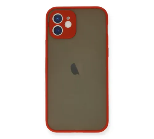 Apple iPhone 12 Mini Kılıf Montreal Silikon Kapak - Kırmızı