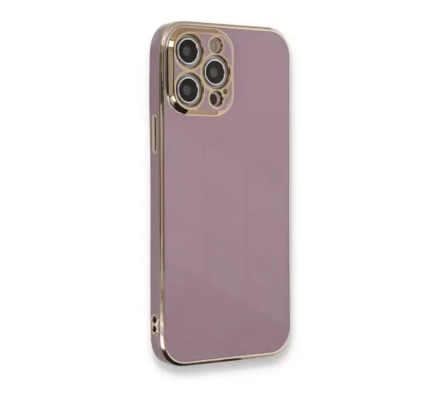 Apple iPhone 12 Pro Max Kılıf Volet Silikon - Mor