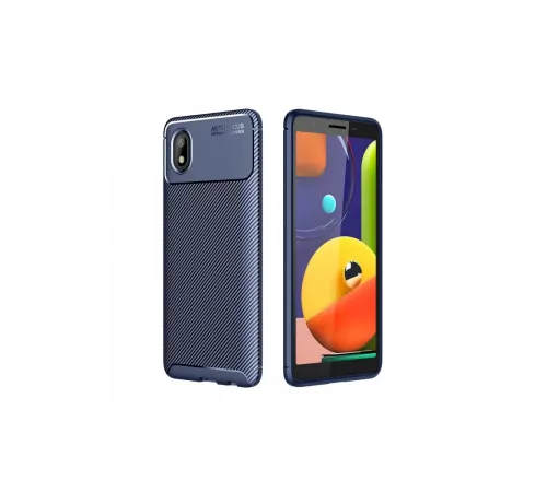 Samsung Galaxy A01 Core Kılıf Auto Focus Karbon Kapak - Lacivert