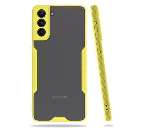 Samsung Galaxy S21 Plus Kılıf Platin Silikon - Sarı