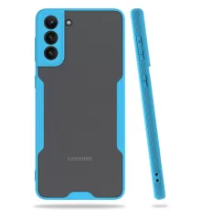 Samsung Galaxy S21 Plus Kılıf Platin Silikon - Mavi