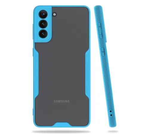 Samsung Galaxy S21 Plus Kılıf Platin Silikon - Mavi
