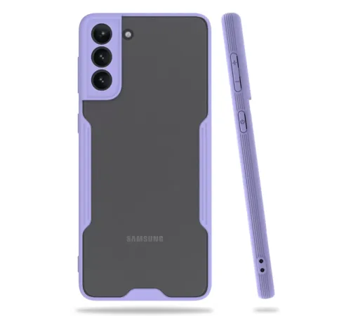 Samsung Galaxy S21 Plus Kılıf Platin Silikon - Lila