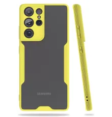 Samsung Galaxy S21 Ultra Kılıf Platin Silikon - Sarı