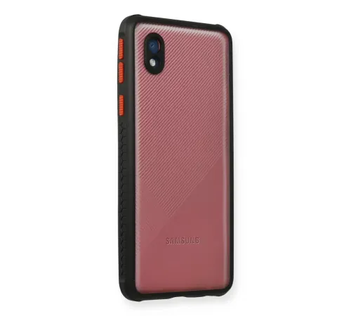 Samsung Galaxy A01 Core Kılıf Miami Şeffaf Silikon - Siyah