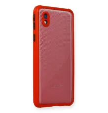 Samsung Galaxy A01 Core Kılıf Miami Şeffaf Silikon - Kırmızı