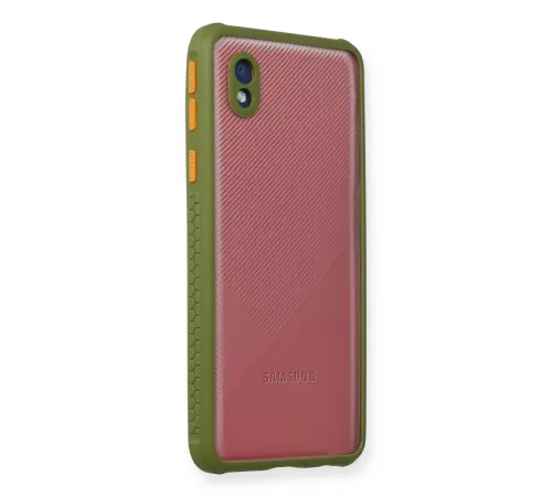 Samsung Galaxy A01 Core Kılıf Miami Şeffaf Silikon - Yeşil