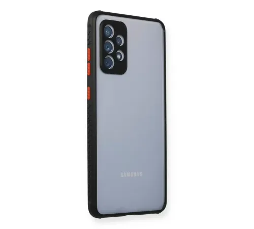 Samsung Galaxy A72 Kılıf Miami Şeffaf Silikon - Siyah