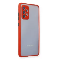 Samsung Galaxy A72 Kılıf Miami Şeffaf Silikon - Kırmızı