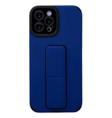 Apple iPhone 12 Pro Max Kılıf Mega Standlı Silikon - Mavi