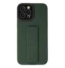 Apple iPhone 12 Pro Max Kılıf Mega Standlı Silikon - Yeşil