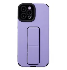 Apple iPhone 12 Pro Max Kılıf Mega Standlı Silikon - Lila