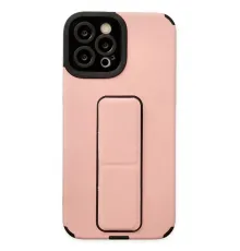 Apple iPhone 12 Pro Max Kılıf Mega Standlı Silikon - Pudra