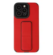 Apple iPhone 13 Pro Kılıf Mega Standlı Silikon - Kırmızı