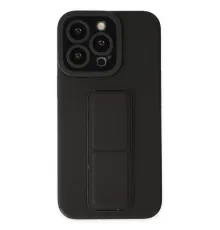 Apple iPhone 13 Pro Max Kılıf Mega Standlı Silikon - Siyah
