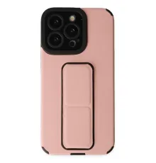 Apple iPhone 13 Pro Max Kılıf Mega Standlı Silikon - Pudra