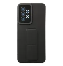 Samsung Galaxy A33 5G Kılıf Mega Standlı Silikon - Siyah