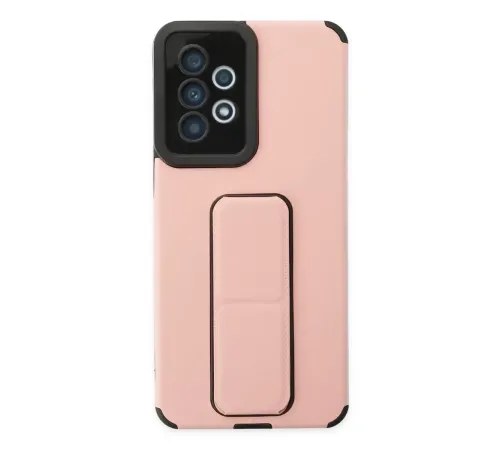 Samsung Galaxy A33 5G Kılıf Mega Standlı Silikon - Pudra