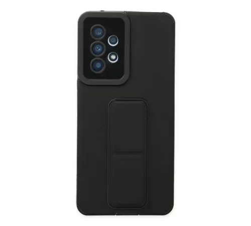 Samsung Galaxy A53 5G Kılıf Mega Standlı Silikon - Siyah