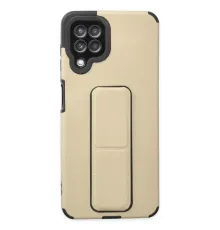 Samsung Galaxy A22 Kılıf Mega Standlı Silikon - Gold