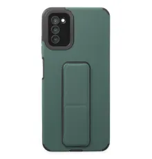 Samsung Galaxy A03S Kılıf Mega Standlı Silikon - Yeşil