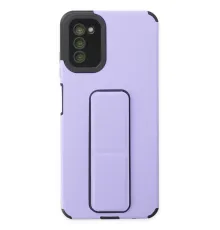 Samsung Galaxy A03S Kılıf Mega Standlı Silikon - Lila