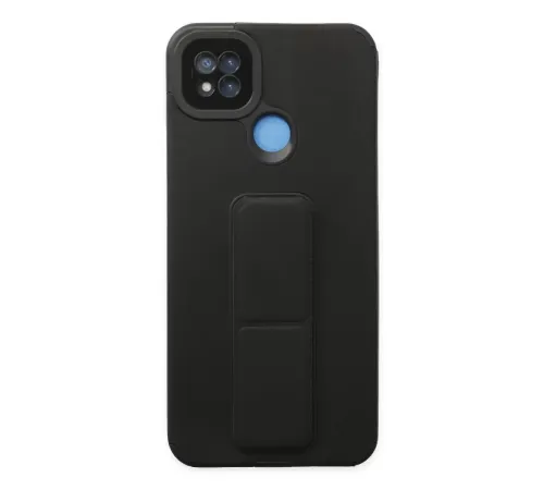 Redmi 9C Kılıf Mega Standlı Silikon - Siyah
