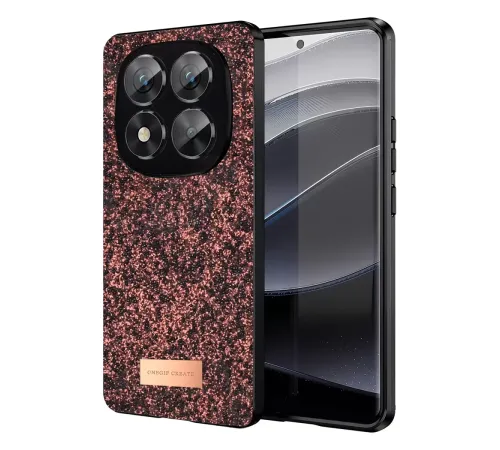 Redmi Note 14 Pro 5G Bright Simli Kapak - Derin Mor