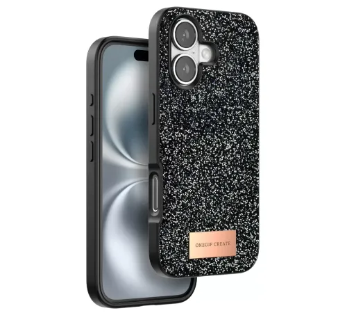 Apple iPhone 16 Plus Bright Simli Kapak - Siyah