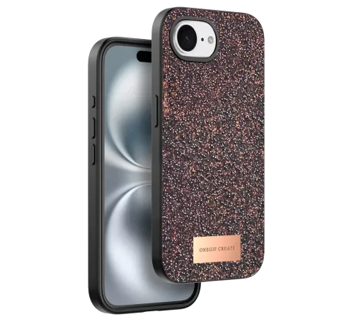 Apple iPhone 16E Bright Simli Kapak - Derin Mor