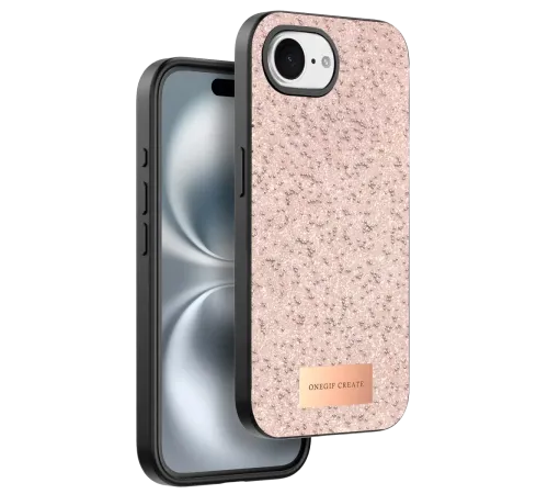 Apple iPhone 16E Bright Simli Kapak - Pembe