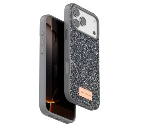Apple iPhone 17 Pro Bright Simli Kapak - Gümüş