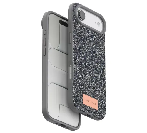 Apple iPhone 17 Air Bright Simli Kapak - Gümüş